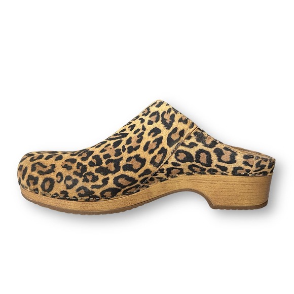 Dansko Brenda Leopard Print Mule Clogs Womens Size 41 10.5 11 Shoes - Picture 3 of 8